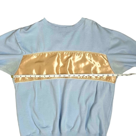 Urban Outfitters Blue Rose Gold Color blocked Crew Neck Sweatshirt Size Medium - Picture 10 of 12